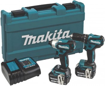 Makita DLX2221ST 18V LXT Brushless 2PC Como Kit, 2 x 5.0Ah Batts, Charger & Case £249.00